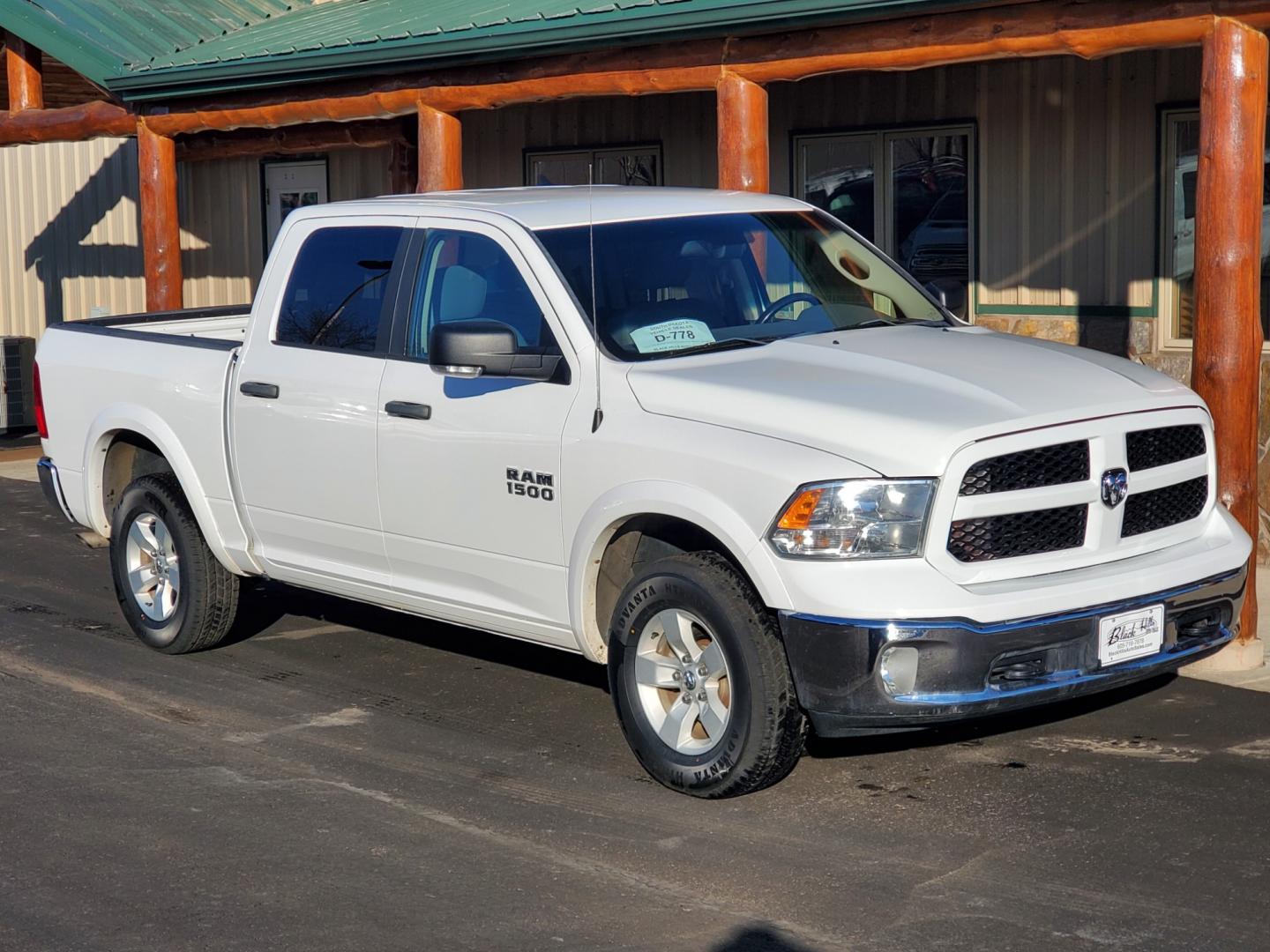 2016 White Ram 1500 Outdoorsman (1C6RR7LG3GS) with an 3.6L V-6 24 Valve VVT engine, 8-Speed Automatic transmission, located at 1600 E Hwy 44, Rapid City, SD, 57703, (605) 716-7878, 44.070232, -103.171410 - Photo#0